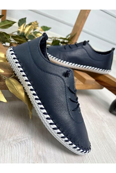 Zerenyus Derinyus 100% Genuine Leather Sandal - Navy Blue