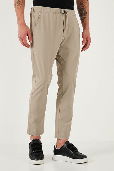 Buratti Slim Fit Elastic Waist Pipe Leg Belt Λεπτομερές παντελόνι Ανδρικό τζιν παντελόνι 5543S86JMILANO