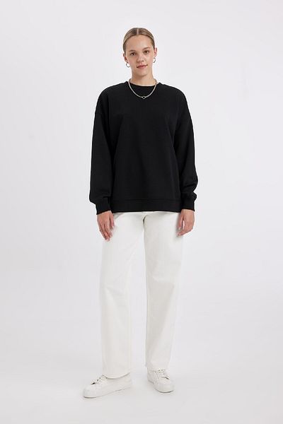 DeFacto Back to School Oversize Crew Neck Sweatshirt - Y1346Az24Wn