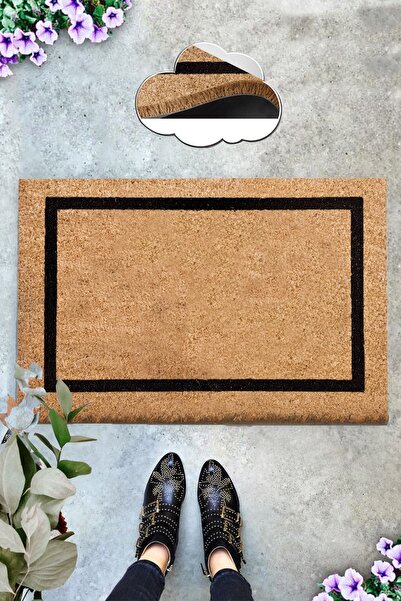 Chilai Home Coco Facet Natural Koko Mat, covoraș de ușă cu peri, 40X60 cm