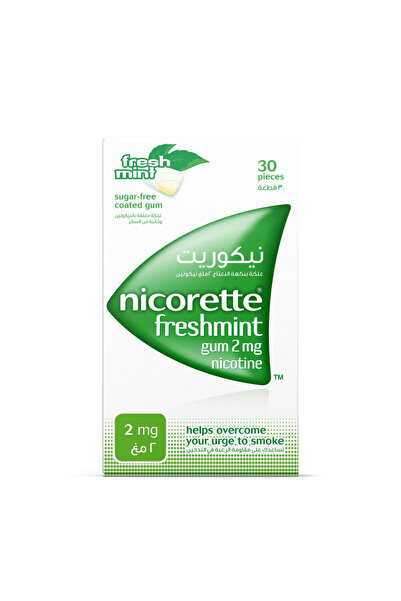 None علكة نيكوريت بنكهة النعناع المنعش ٢ ملغ ٣٠ علكة