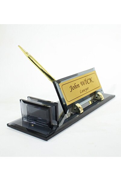 Art Online Kristal Masa Isimliği Kalemli Ofis Büro Makam Hediyesi - Avukat Ha...
