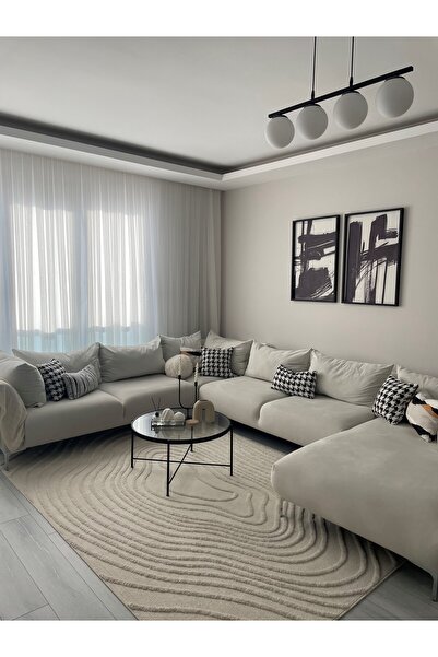 venucci home & living Quincey Bukleli Yumuşak Peluş Post Shaggy Krem Çocuk Od...