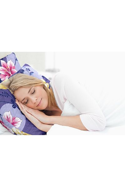 ALCAM Set Of 2 Bloom Pillows, Quilted Microfiber, 70x70 Cm