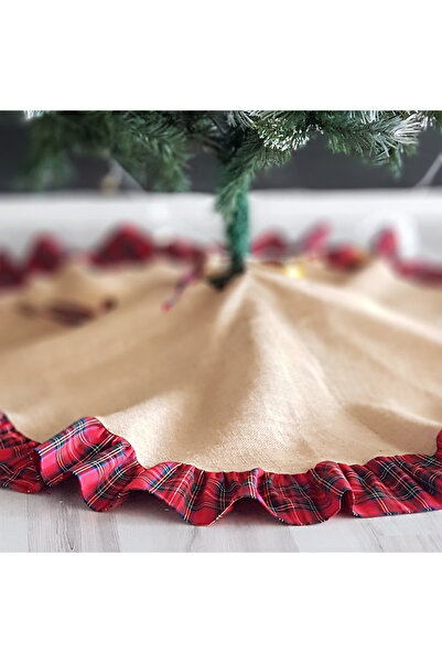 Bimotif Κάλυμμα Χριστουγεννιάτικου Πεύκου, Υφαντό Καρό 90 εκ