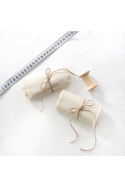 Bimotif Σχισμένη κρέμα βαμβακερή ρίγα, 10 cm - 2,20 μέτρα 2 τεμάχια