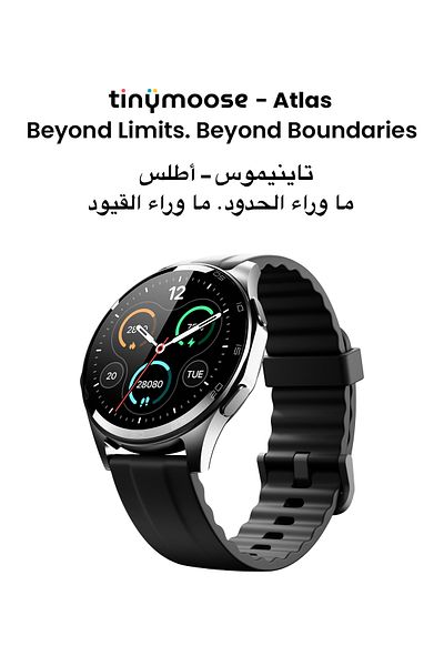 Tinymoose Atlas Smartwatch – HD AMOLED, 150+ Sports, 30M Waterproof, AI Features, GPS, Bluetooth Call
