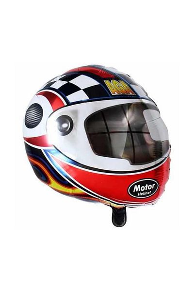 Paparti 56*50 Biker Helmet Shaped Foil Balloon Helium Suitable Birthday Balloon