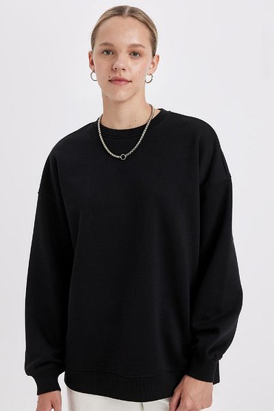 DeFacto Back to School Oversize Crew Neck Sweatshirt - Y1346Az24Wn