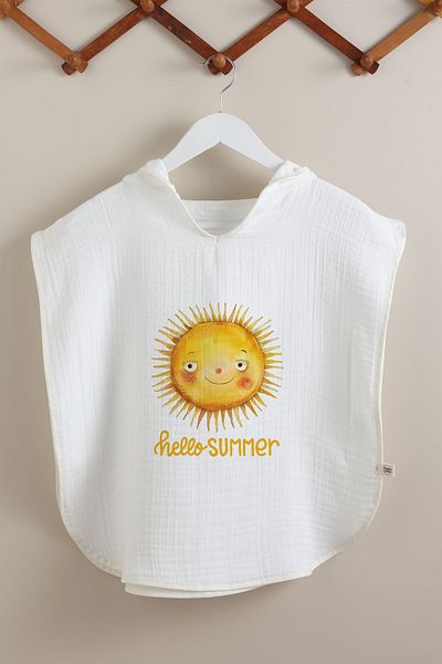 Tuğba Kuğu 4 Layer Muslin Poncho - Summer Vibes