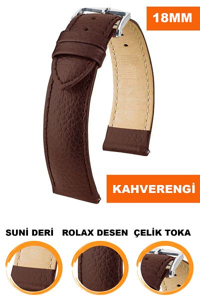 COBRA 18mm Leather Band Strap Compatible for Fossil-Welder-Casio-Seiko-Omega-Armani Watch Purlx18Mm