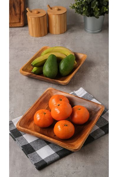 es home collection Acacia Square Bowl 2 Τεμάχια