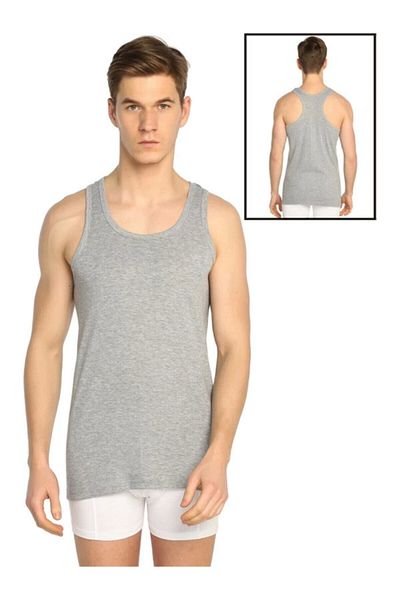 KEYAL Seher Men's Gray 6 Ribbed Rambo Sports Athlete