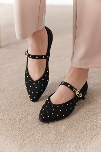 öz se shoes حذاء راقصة الباليه اليومي للسيدات من RUBİ بمقدمة مدببة