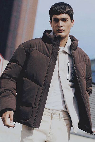 DeFacto Slim Fit Puffer Coat - Slim Fit, Stand Collar, Τσέπη με φερμουάρ C9020ax24wn