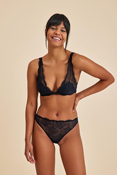 Amarelle Roma Siyah Bralet Sütyen – Dantelli, Balensiz ve Dolgusuz