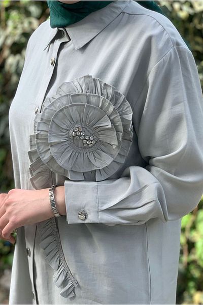 Moda Rosa 25Y7035 - Stone - Stylish Shirt with Stone