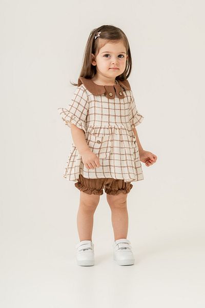 JNF kids Baby Girl Buttoned Printed Dress