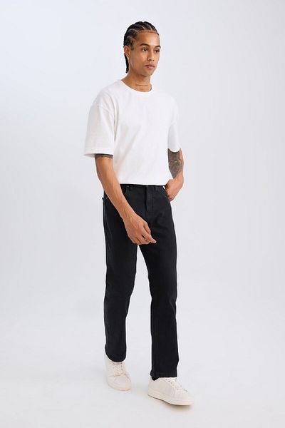 DeFacto Παντελόνι Sergio Regular Fit Jean - Κανονική μέση, πόδι σωλήνα V0793az24wn