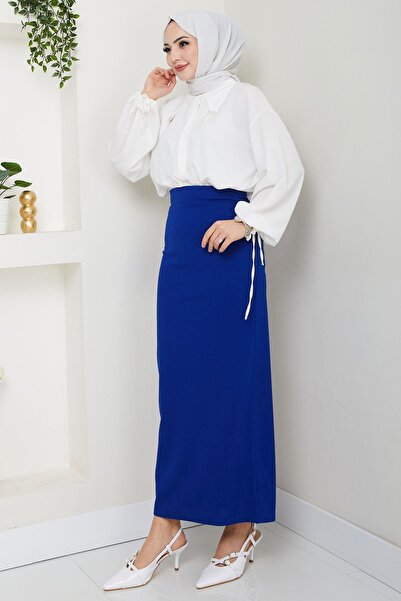 hafsamina Kalem Etek Saks Mavisi HM2714