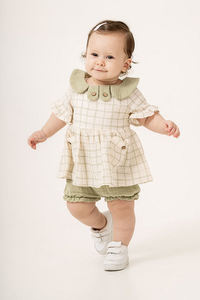 JNF kids Baby Girl Buttoned Printed Dress