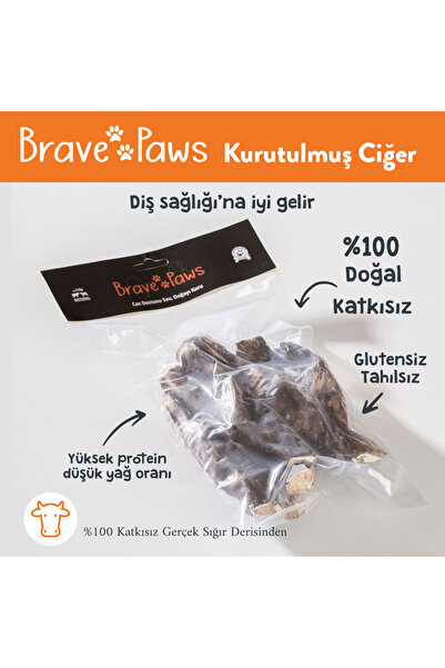 BRAVE PAWS kurutulmuş Dana Ciğer Stick 100 Gram Köpek Ödül Maması