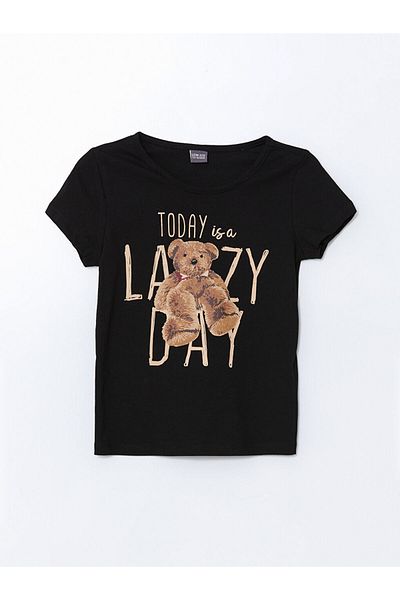 LC Waikiki Tricou pentru fete cu gât crew pentru sezon nou - S5EV87Z4