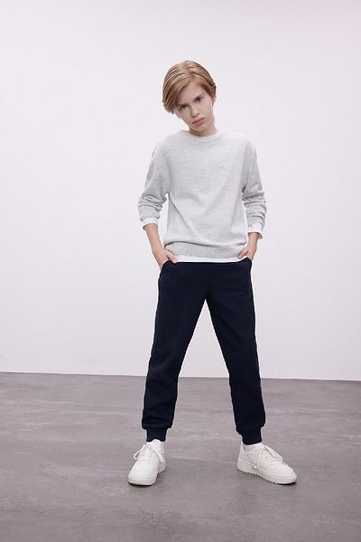 DeFacto Boy's Navy Blue Waist Trotters Elastic Pocket School Jogger Sweatpants K8846a624au