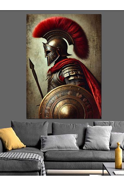 Tablomega Roman Military Portrait Decorative Canvas - Mdf Wooden Painting