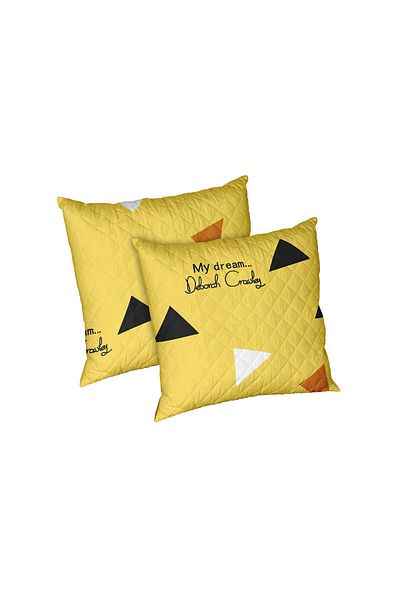 ALCAM Set Of 2 Fantasy Pillows, Quilted Microfiber, 70x70 Cm