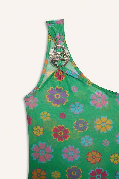 DeFacto Mini-Strandkleid mit One-Shoulder-Blumenprint - Declara x DeFacto C5799AX24HS