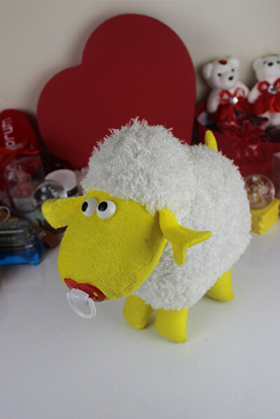 Goldwither Oyuncak Peluş Emzikli Bebek Koyun Siyah ve Sarı Renk Ayı Ayıcık Se...