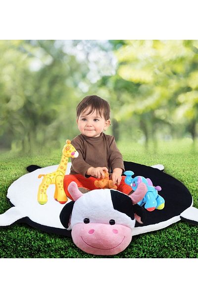 Pandamkee Baby Play Mat 120 Cm Play Mat with Cow