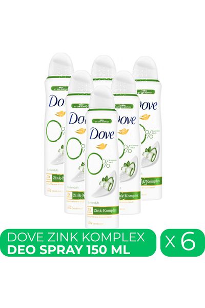 Dove Zink Komplex, deodorant spray femei, 6 buc x 150 ml