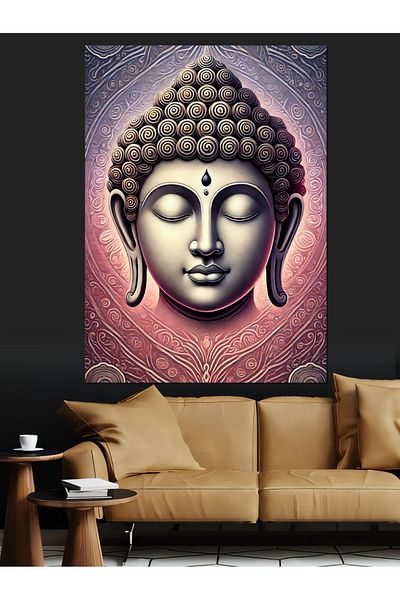 Tablomega Buddha and Meditation Serenity Decorative Canvas - Mdf Wooden Painting