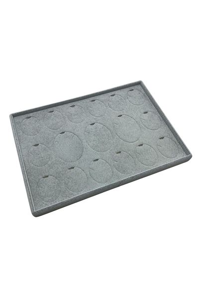 MeGass Dekor Dakka Model Suat Guel Astları Gray Color 17 Li Pad Jewelry Display Table