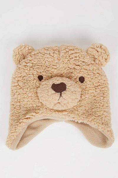DeFacto Baby Boy Embroidered 2-Piece Plush Scarf Beanie C8549A524Wn