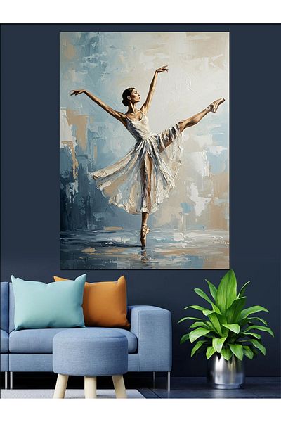 Tablomega Ballerina and Elegance Decorative Canvas - Mdf Wooden Painting