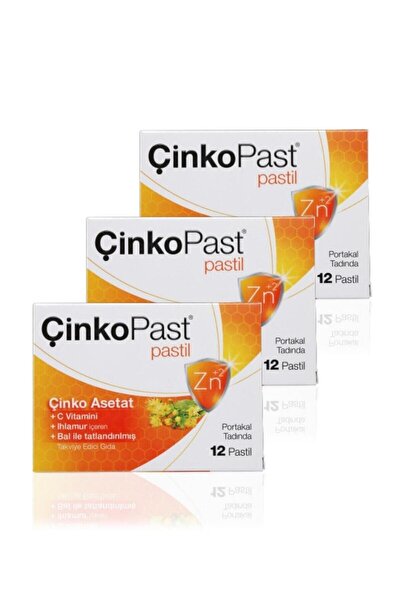 Çinkopast Portakallı 12 Pastil 3 Adet