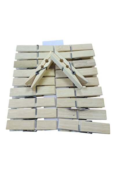 intoku Bamboo Clothespin Length 6cm 20 Pieces Clothespin Clothespin