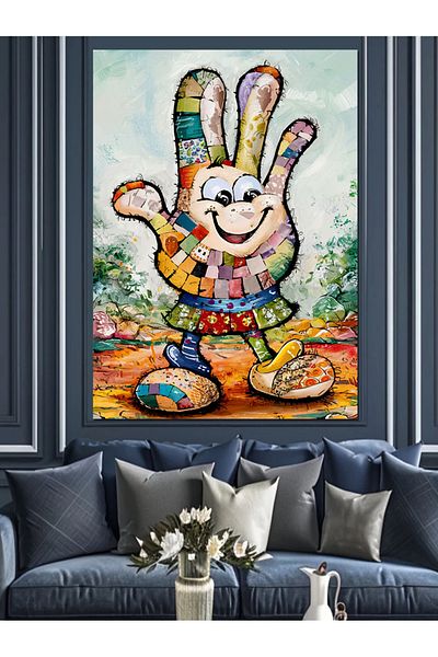 Tablomega Patchwork Hand Decorative Canvas - Mdf Wooden Painting