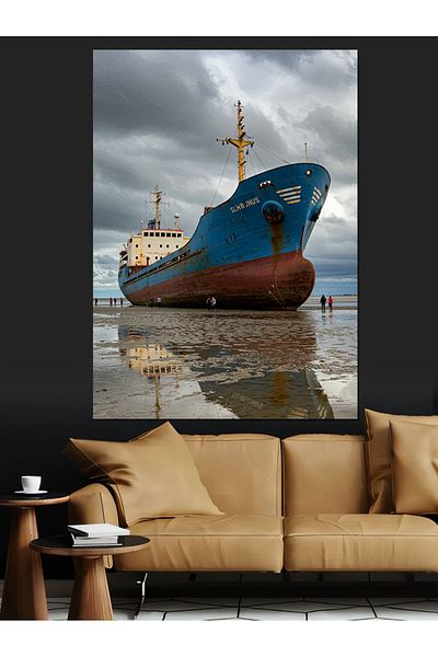 Tablomega Pânză decorativă Scenery Abandoned Ship - MDF Lemn