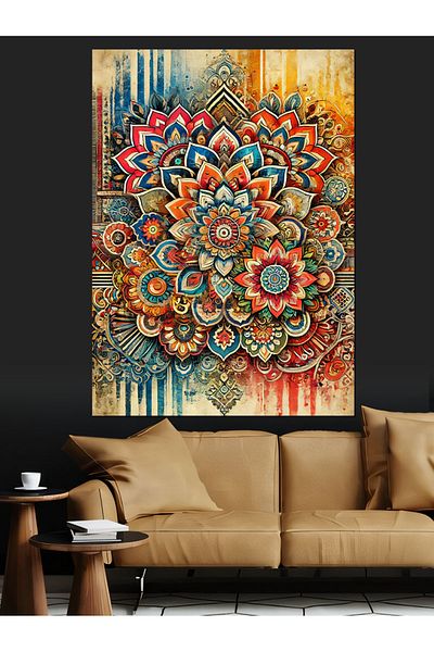 Tablomega Pânză decorativă pentru desen mandala și natură - pictură din lemn MDF