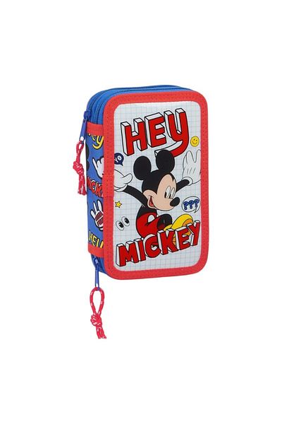 Mickey Mouse Fitted pencil case, 12.5x19.5x6.5 cm, Multicolor, Disney Mickey Mouse