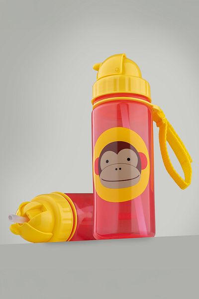 Skip Hop Straw Drinker Drinking Cup with Monkey Straw Gift 390 ml