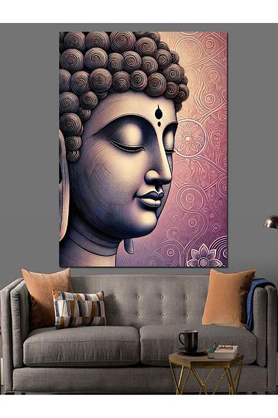 Tablomega Buddha and Meditation Peace Decorative Canvas - Mdf Wood Painting