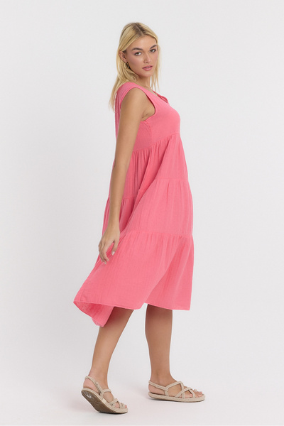 Generic Brand Women's Dress - Muslin Avlonya Pompom Dress - 3015