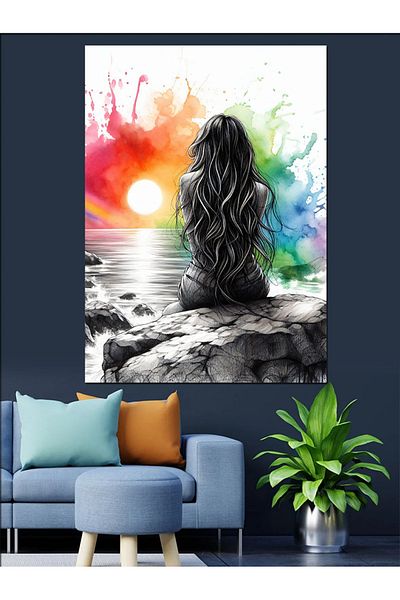 Tablomega Pânză decorativă Lonely Color - Lemn MDF