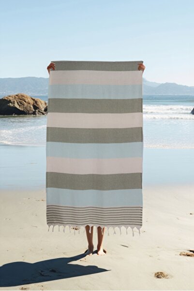 Homedius منشفة حمام شاطئ Peshtemal مصنوعة من القطن الأمريكي 100% - 100x180 سم