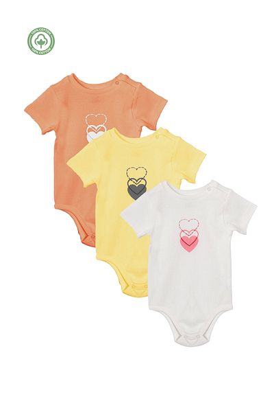 Divonette 100% Cotton Girl's Patterned Interlock Badi with Snap Fasteners - Baby Clothing